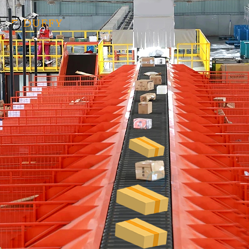 Tilt Tray Packaging Conveyor Sorting Belt System