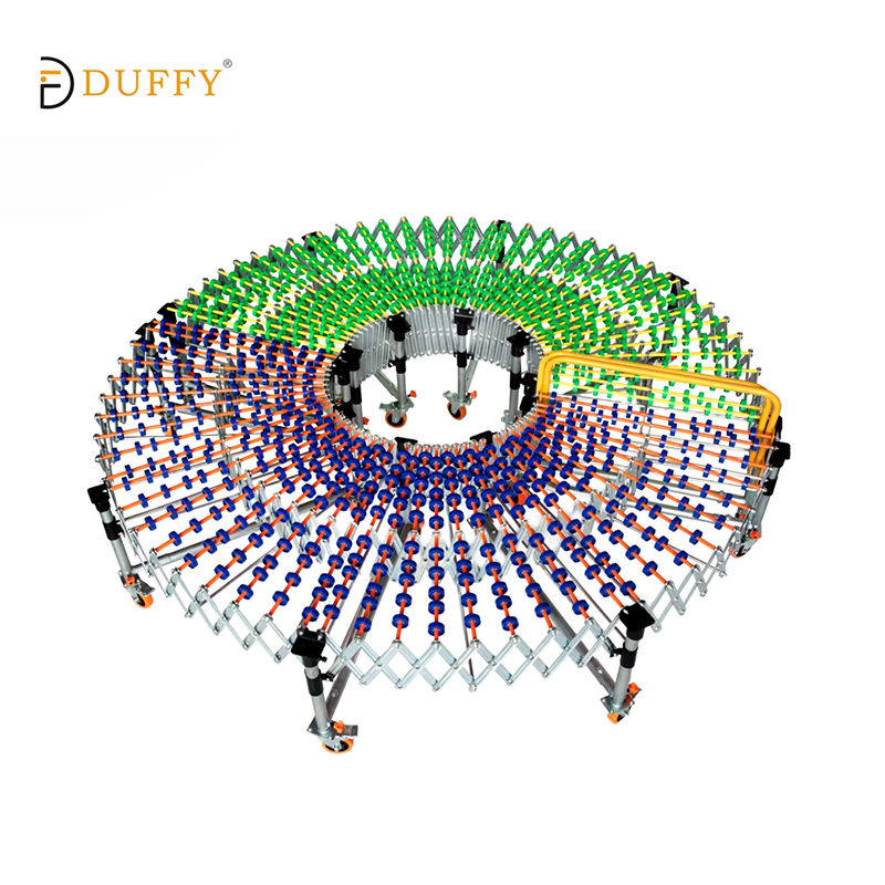 Flexible Gravity Roller Conveyor With Skate Wheels