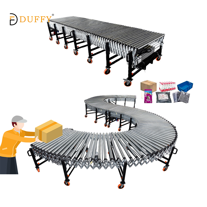 Expandable Gravity Roller Conveyor Belt System