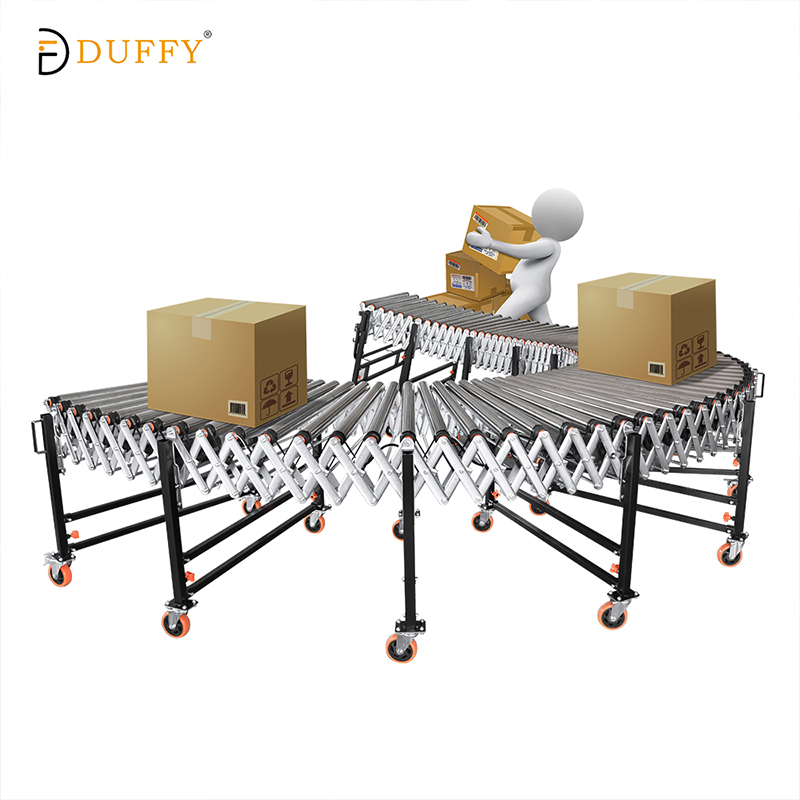 Industrial Flexible Gravity Roller Conveyor Systems