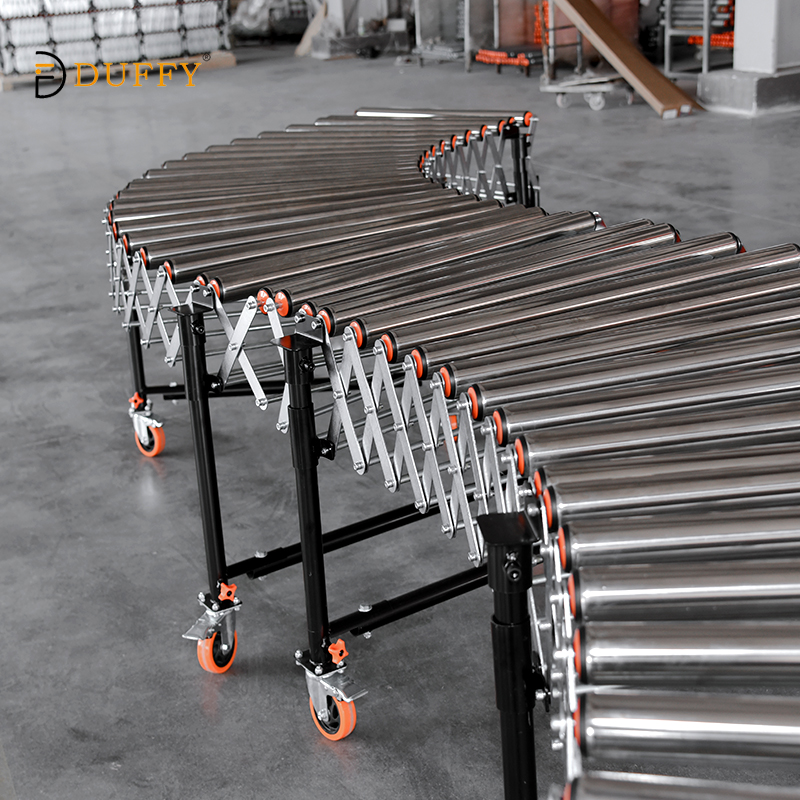 Industrial Flexible Gravity Roller Conveyor Systems