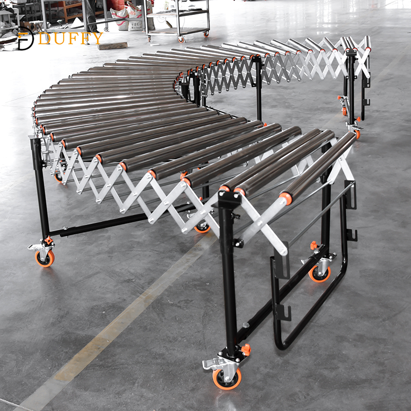 Industrial Flexible Gravity Roller Conveyor Systems