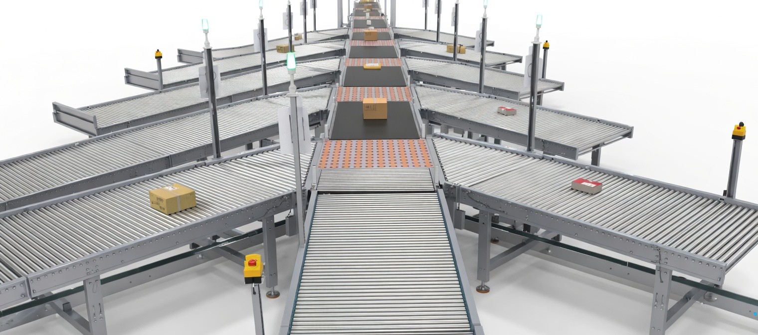 warehouse robotic shipping parcel sorting system