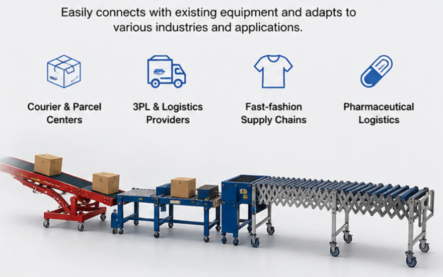 portable truck loading conveyor