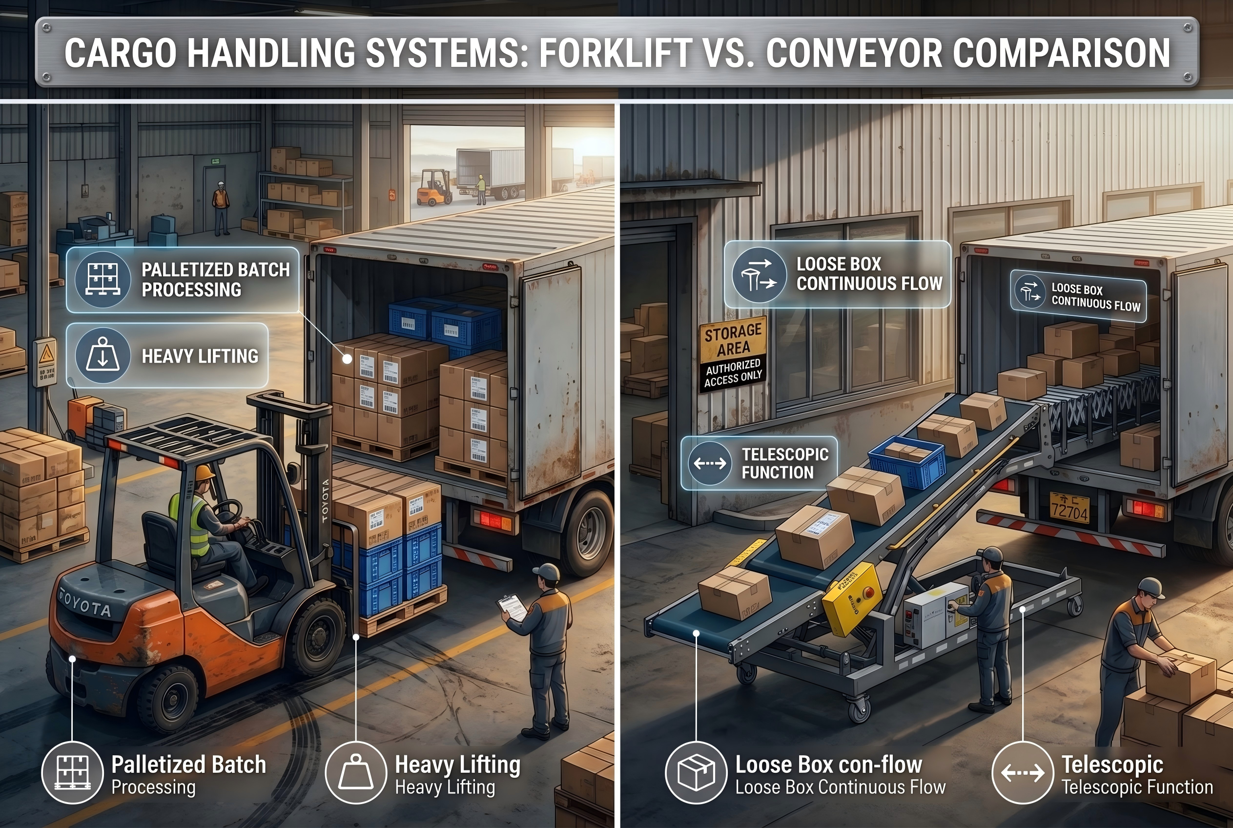 conveyor for loading trucks