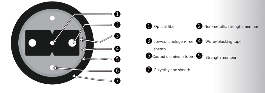 Duct - type butterfly - shaped drop cable Duct - type butterfly - shaped drop cable