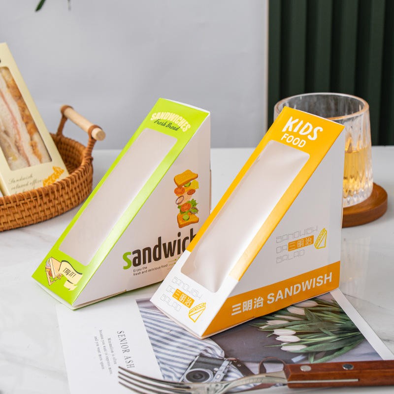 Disposable Triangle Toast Sandwich Lunch Box Container