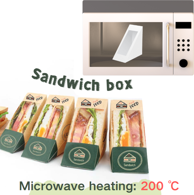 Disposable Triangle Toast Sandwich Lunch Box Container