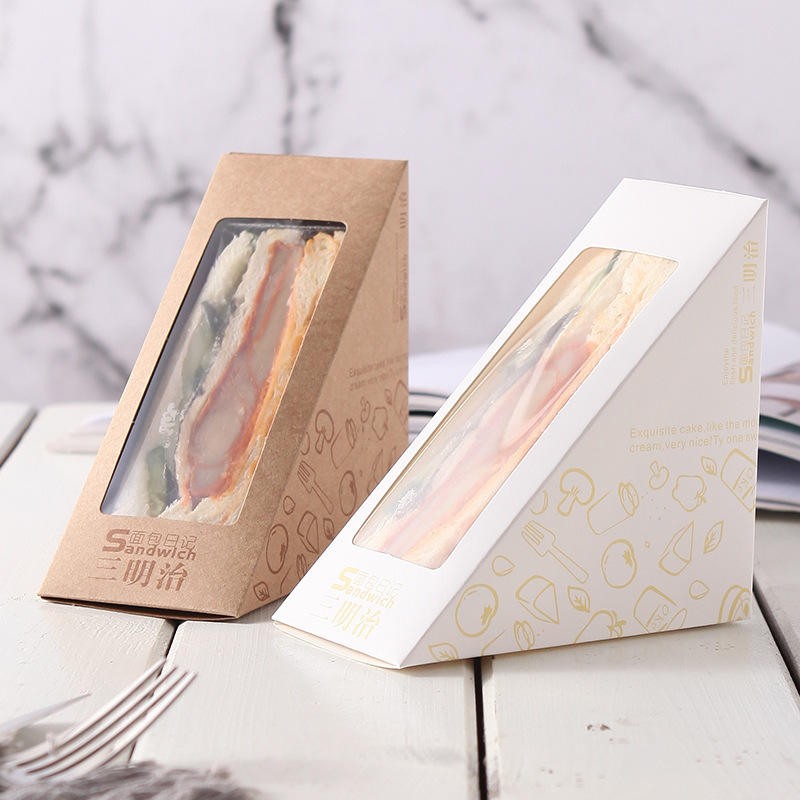 Disposable Triangle Toast Sandwich Lunch Box Container