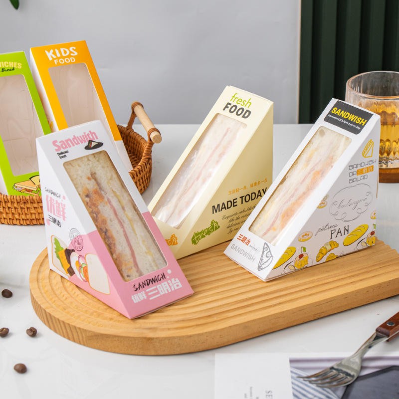 Disposable Triangle Toast Sandwich Lunch Box Container