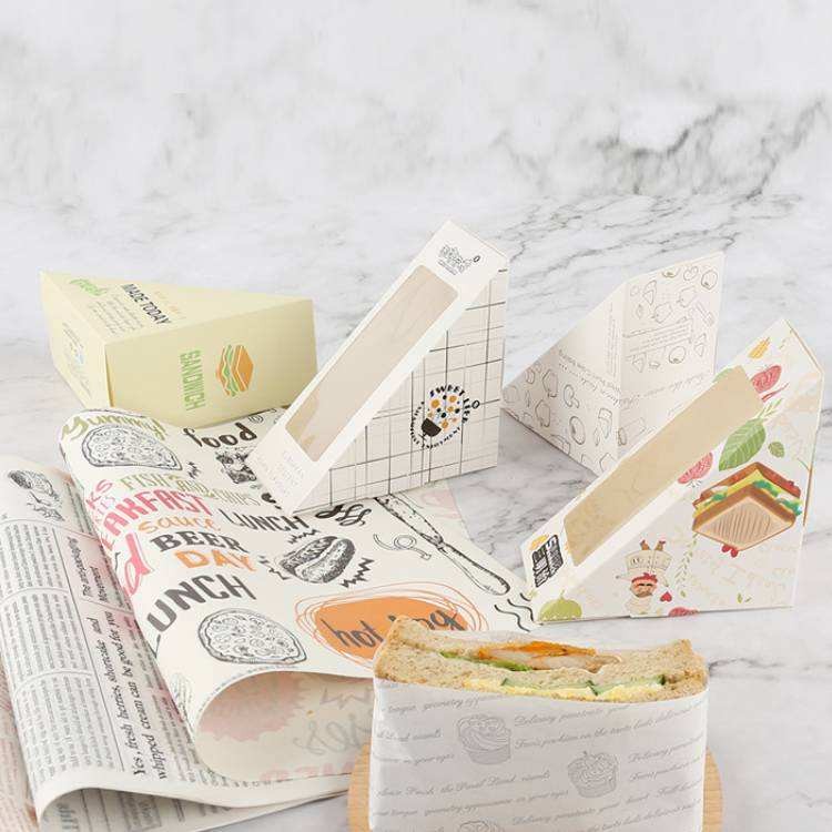 Disposable Triangle Toast Sandwich Lunch Box Container