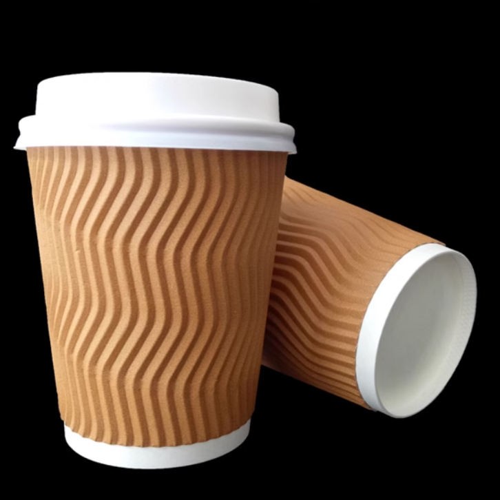 Bamboo Pulp Paper Biocup Kraft Ripple Paper Hot Drink Cups