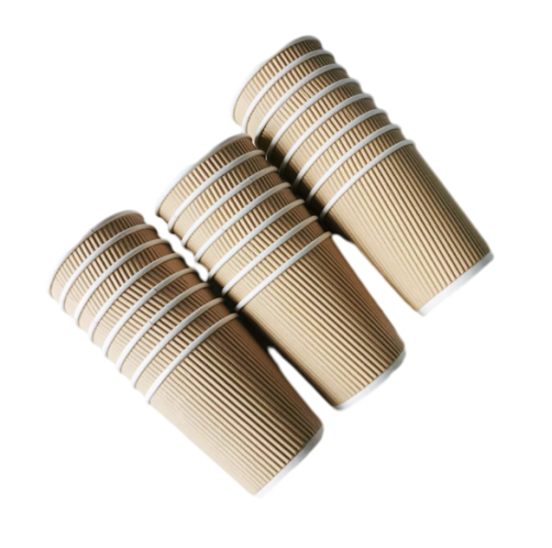 Bamboo Pulp Paper Biocup Kraft Ripple Paper Hot Drink Cups