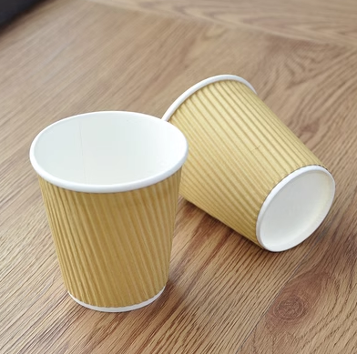 Bamboo Pulp Paper Biocup Kraft Ripple Paper Hot Drink Cups