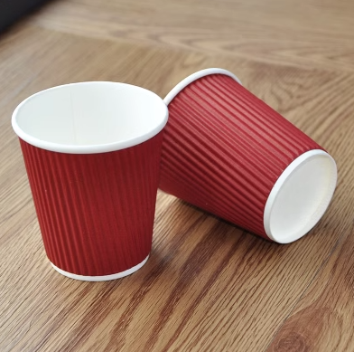 Bamboo Pulp Paper Biocup Kraft Ripple Paper Hot Drink Cups
