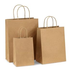 Recycled Brown Kraft Paper Gift Bags With Handles