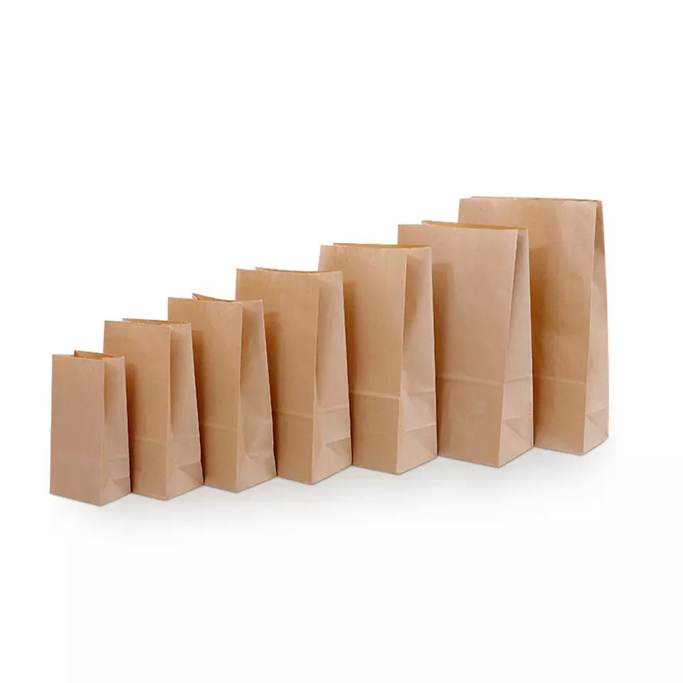 Take Away Packaging Kraft Brown Paper Bag for Bread