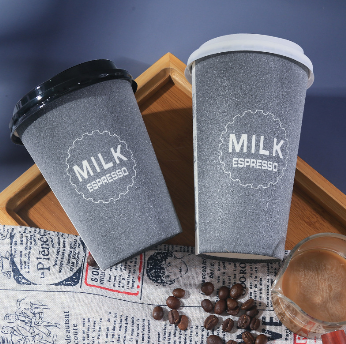 Single Wall Paper Coffee Cups for Hot Drinks and Milk Tea