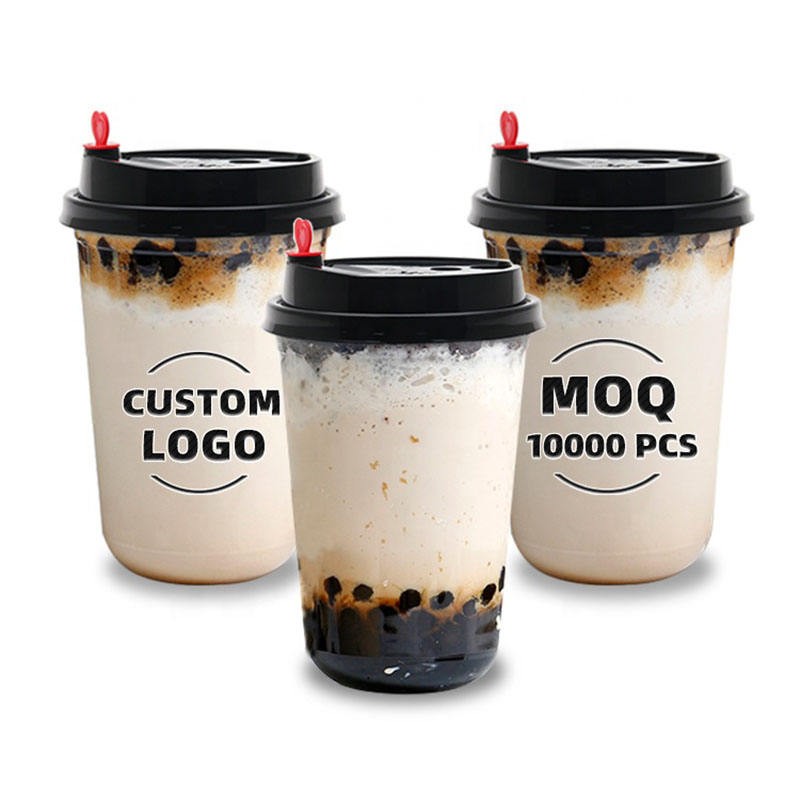 24oz Clear Disposable Injection Molded Hard Plastic PP Cups