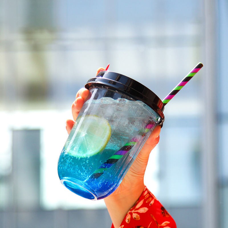 500ml Film Inner pp Cup Custom logo U Shape Disposable Milk Tea Plastic pp Cups