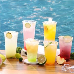 90 Caliber Disposable Customized 16oz 32oz Cold Drinking PP Hard 8 oz Plastic Bubble Tea Cups