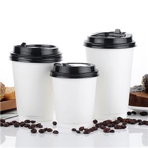 Custom LOGO Cafe Takeaway Cardboard 6oz 8oz 12oz 16 oz etc Cup for Hot Drink Double Wall Disposable Paper Coffee Cup With Lid
