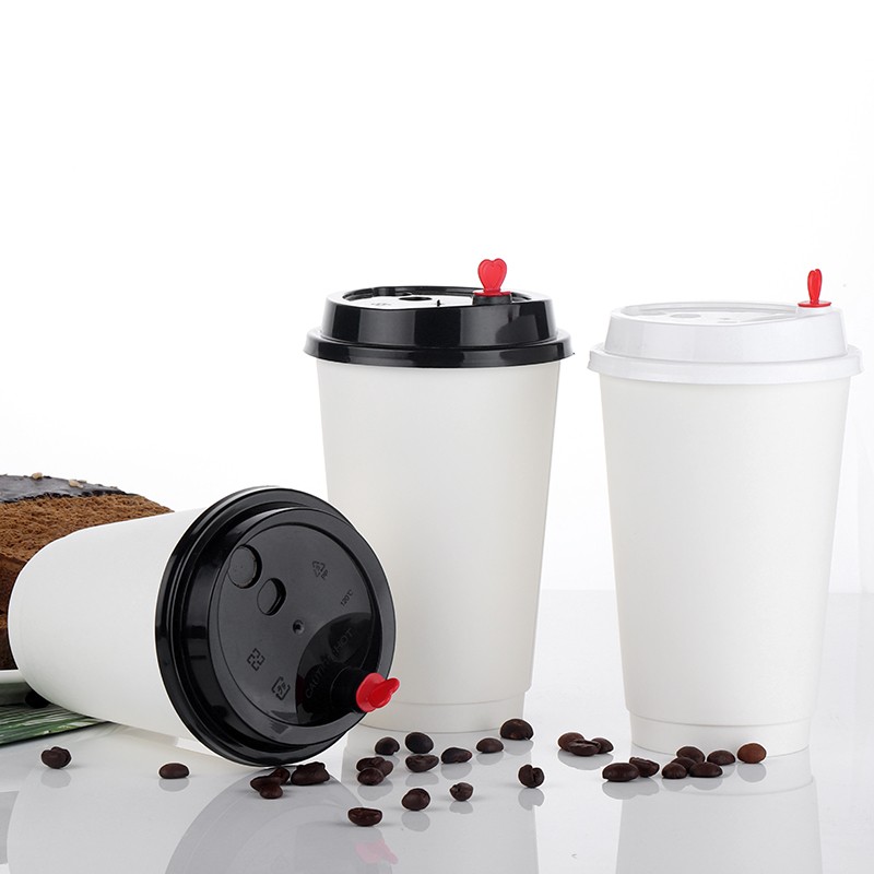 Custom LOGO Cafe Takeaway Cardboard 6oz 8oz 12oz 16 oz etc Cup for Hot Drink Double Wall Disposable Paper Coffee Cup With Lid