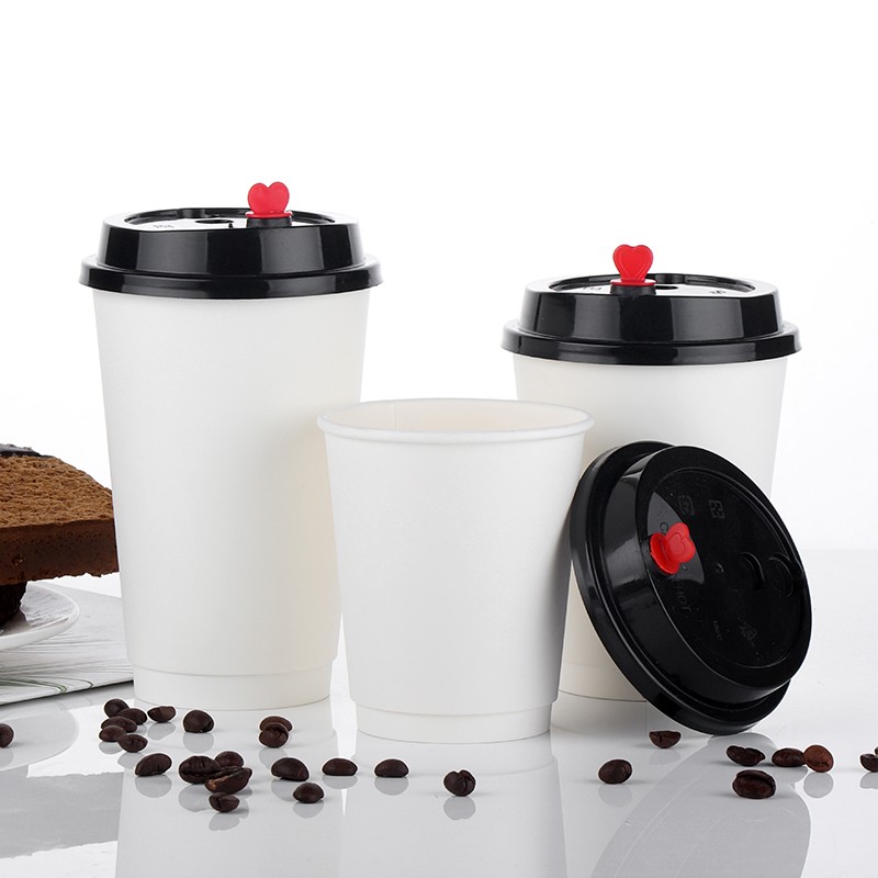 Custom LOGO Cafe Takeaway Cardboard 6oz 8oz 12oz 16 oz etc Cup for Hot Drink Double Wall Disposable Paper Coffee Cup With Lid