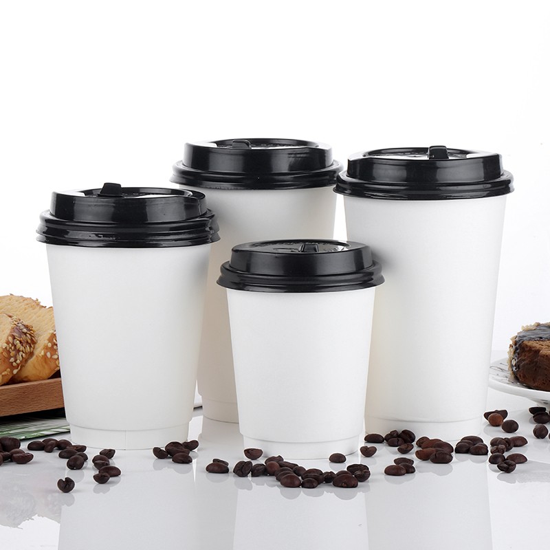 Custom LOGO Cafe Takeaway Cardboard 6oz 8oz 12oz 16 oz etc Cup for Hot Drink Double Wall Disposable Paper Coffee Cup With Lid