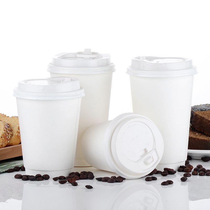 Custom LOGO Cafe Takeaway Cardboard 6oz 8oz 12oz 16 oz etc Cup for Hot Drink Double Wall Disposable Paper Coffee Cup With Lid