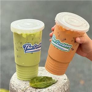 High Transparent 107mm Caliber PET Plastic Cups Disposable Beverage Cups for Cold Drinks Coffee-Custom Manufacturer Wholesale