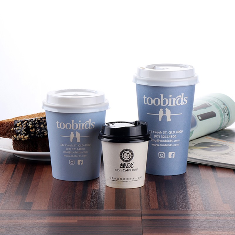 4oz Disposable Cafe Single Walls Coffee Paper Cup With Lid