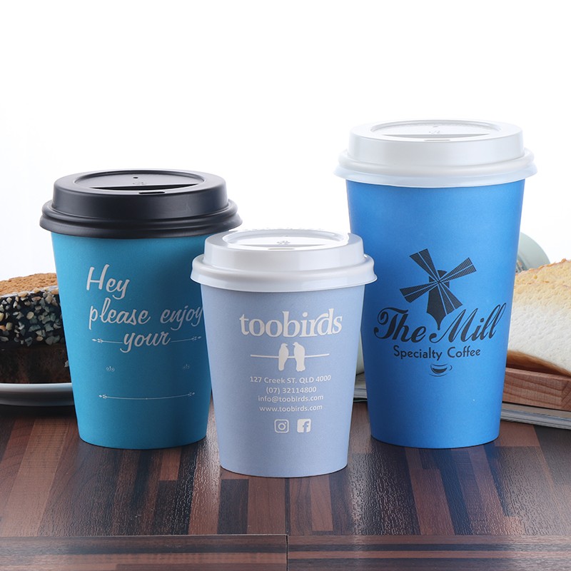Custom Design Single Wall 8oz Disposable Hot Coffee Paper Cups