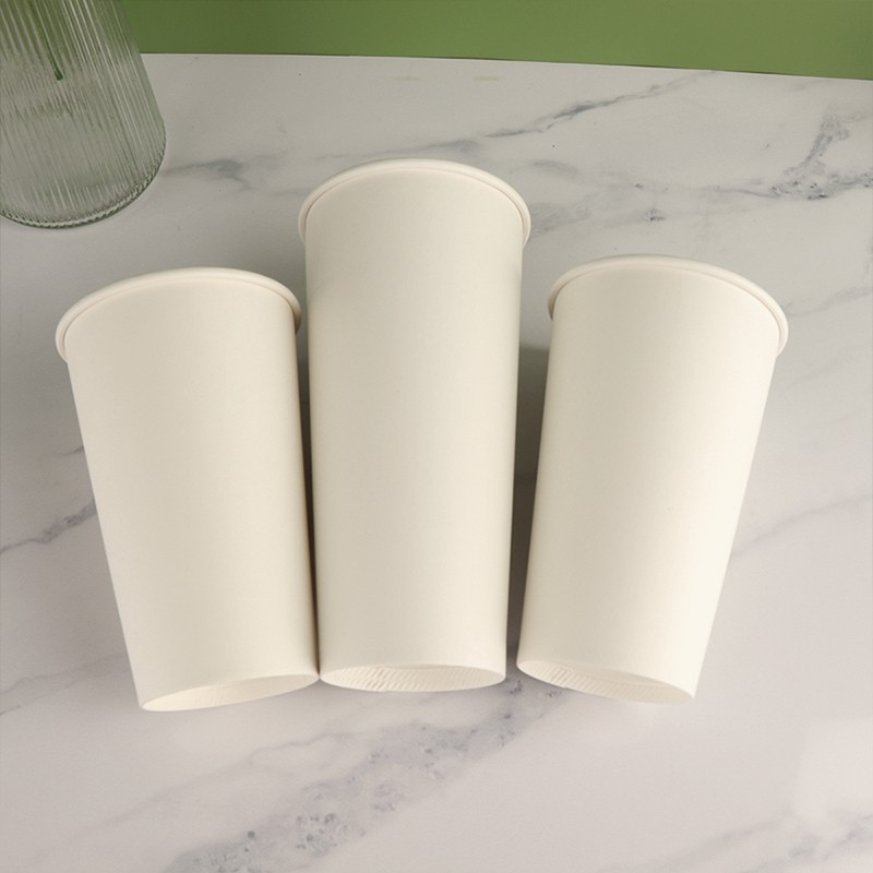 Custom LOGO Cafe Takeaway Cardboard 16oz Cup for Hot Drink Single Wall Disposable Paper Coffee Cup With Lid