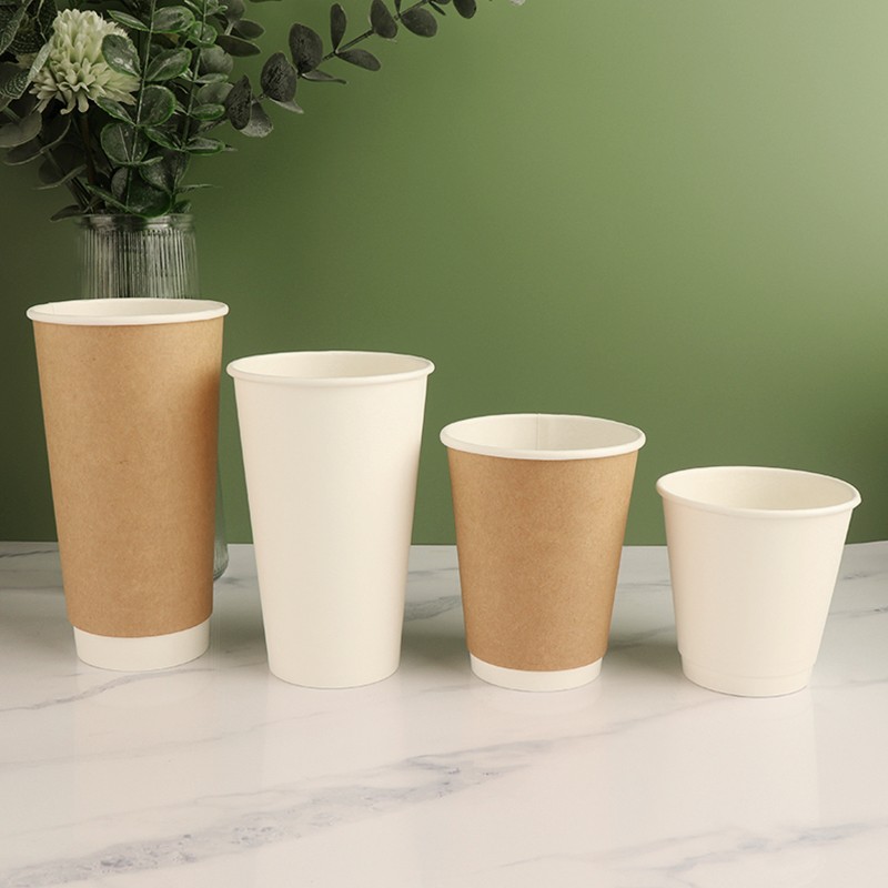 Factory Biodegradable Double Wall Custom 8oz Paper Coffee Cup Disposable