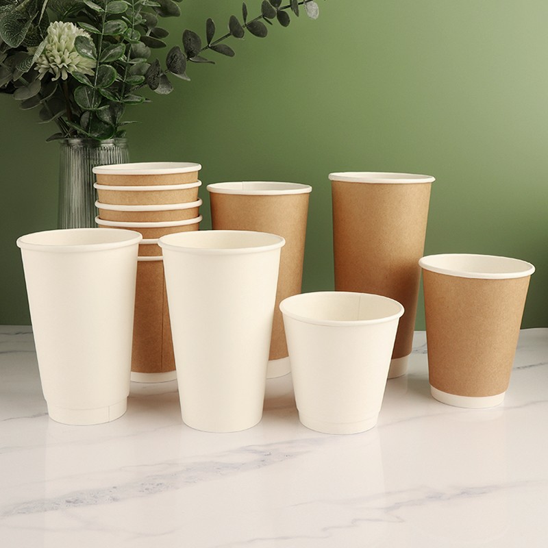 Factory Biodegradable Double Wall Custom 8oz Paper Coffee Cup Disposable