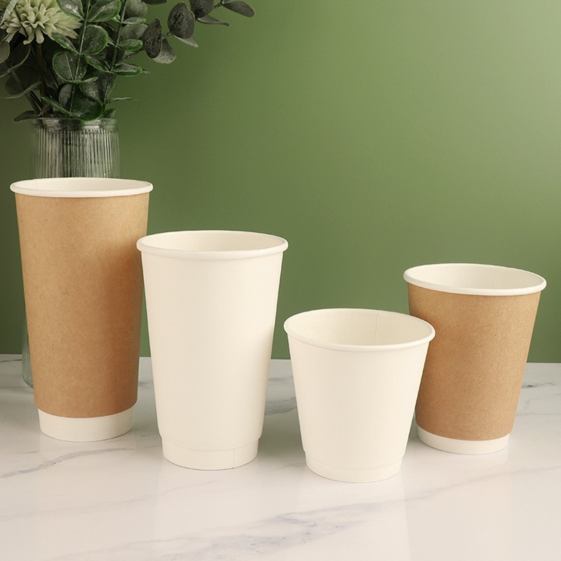 Factory Biodegradable Double Wall Custom 8oz Paper Coffee Cup Disposable