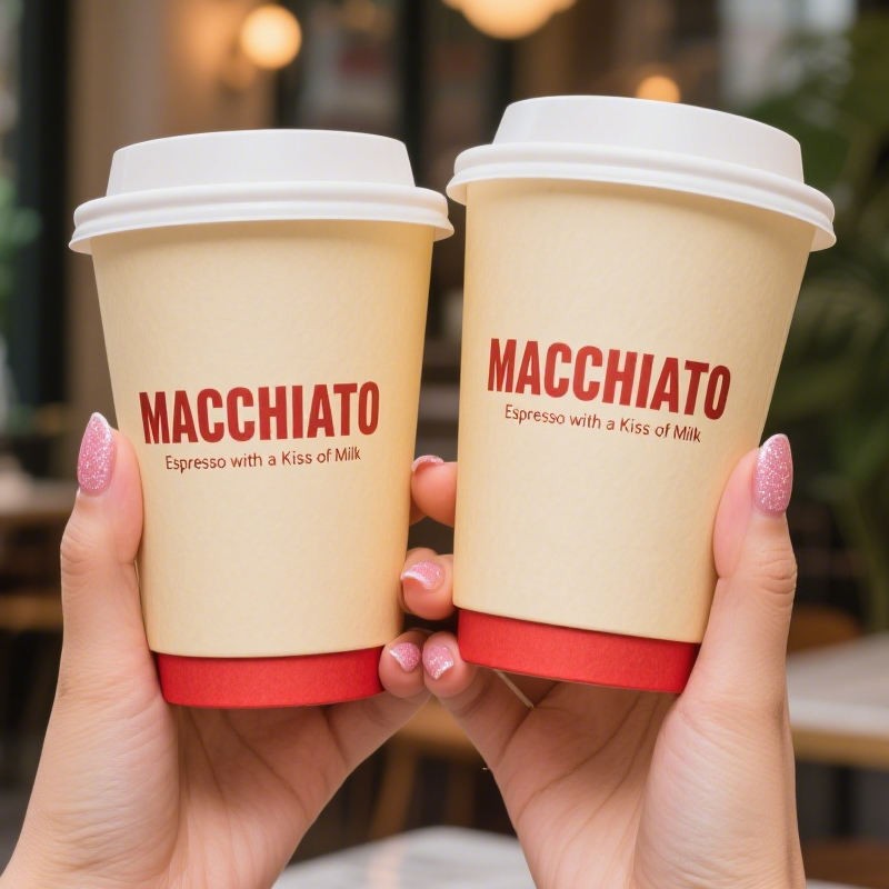 Custom Print LOGO Cafe Wholesale Design 16oz Cup for Hot Drink Double Wall Disposable Paper Coffee Cup With Lid