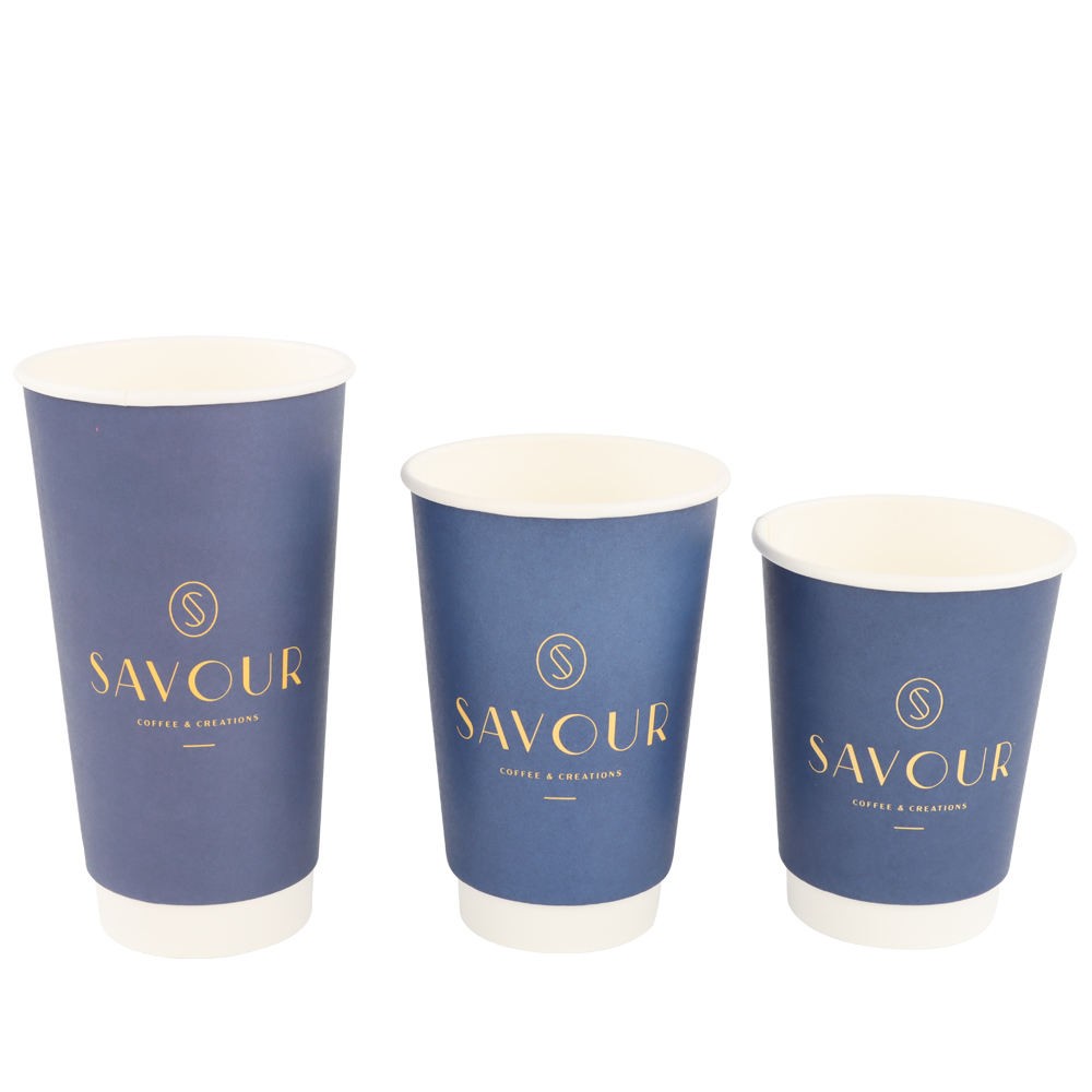 Custom Print logo Set 20oz Take Away Hot Disposable Ripple Double Wall Paper Coffee Cup with Lid