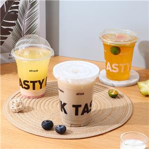 Custom LOGO Print Plastic Cup Disposable Ice Coffee Cold Cup Letter PET Low MOQ With Lids Straws
