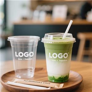 Disposable 90 Caliber PET Milk Tea Cup, Coffee Cold Drink Plastic Cup with Logo, Lemon Tea Transparent Cup