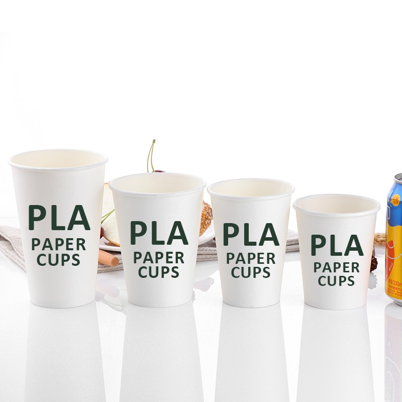 Custom Printed Double Wall Hot Beverage Eco-friendly PLA Paper Coffee Cups With Lid