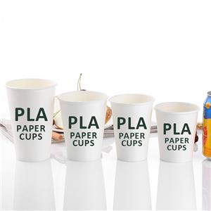 Custom Printed Double Wall Hot Beverage Eco-friendly PLA Paper Coffee Cups With Lid