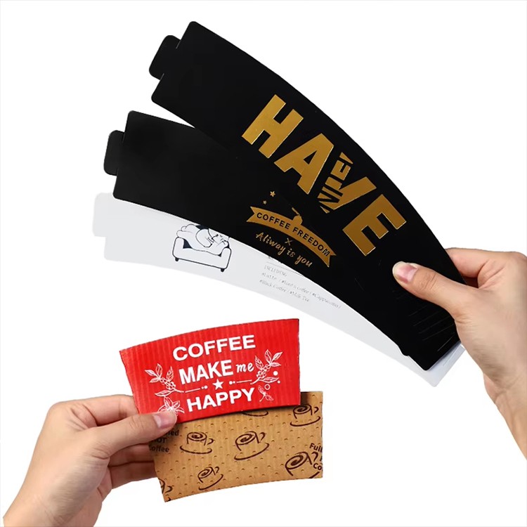 Coffee Shop Accessories Corrugated Cardboard Coffee Drink Cup Holder Tray Cup Carrier Paper Cup Holders