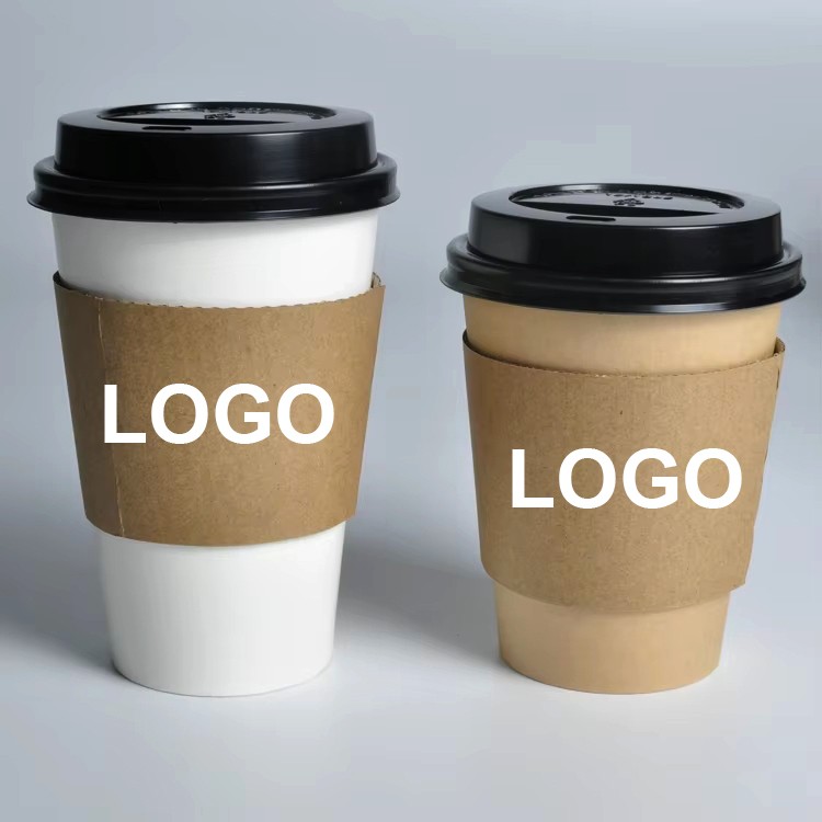 Coffee Shop Accessories Corrugated Cardboard Coffee Drink Cup Holder Tray Cup Carrier Paper Cup Holders