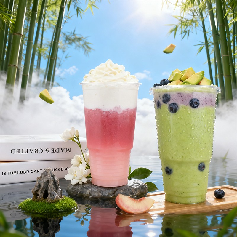 맞춤 로고 인쇄 32온스 투명 일회용 컵 커피 애완 동물 플라스틱 음료 컵 (뚜껑 및 빨대 포함)