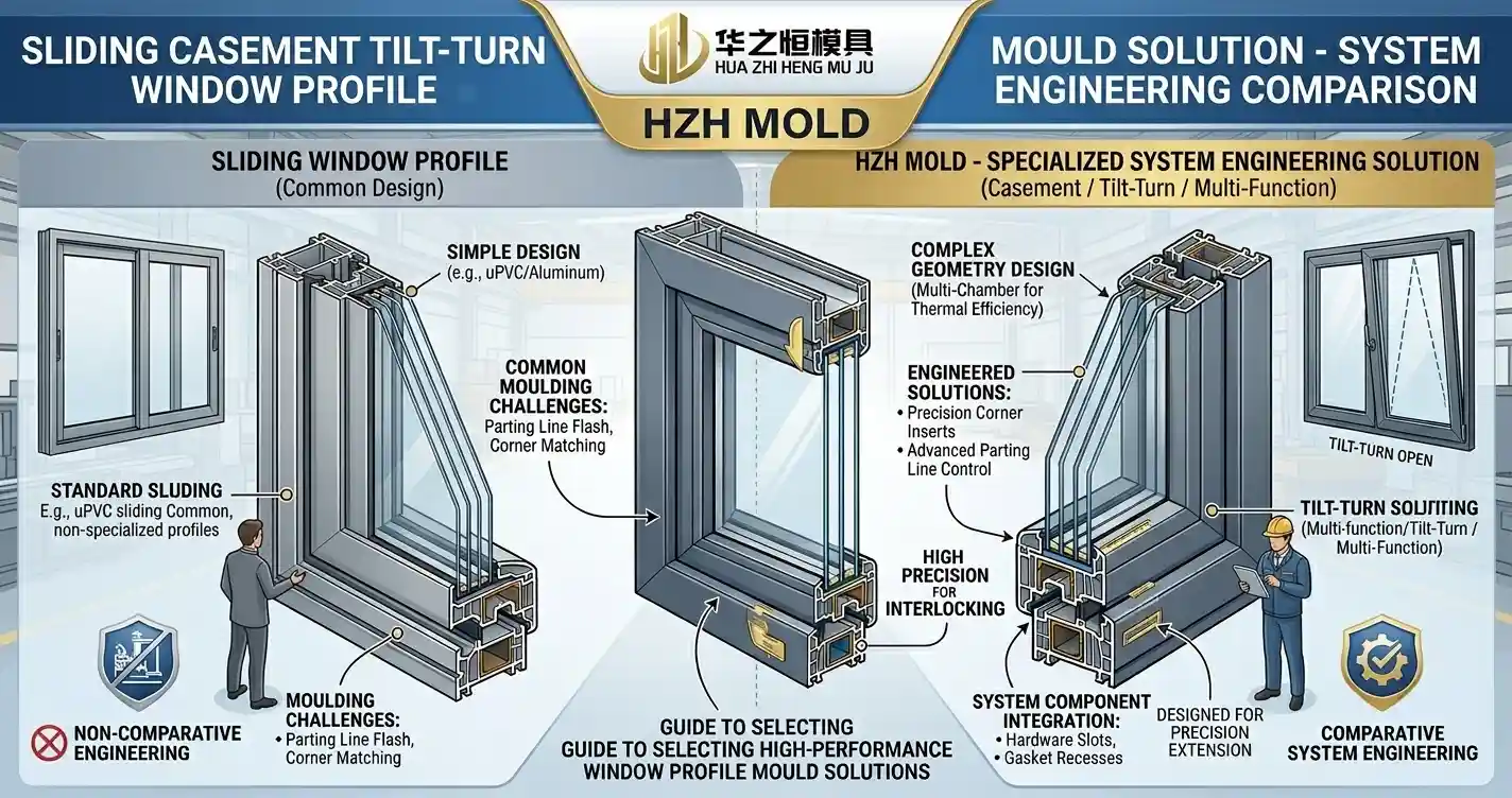 sliding window profile mould solution