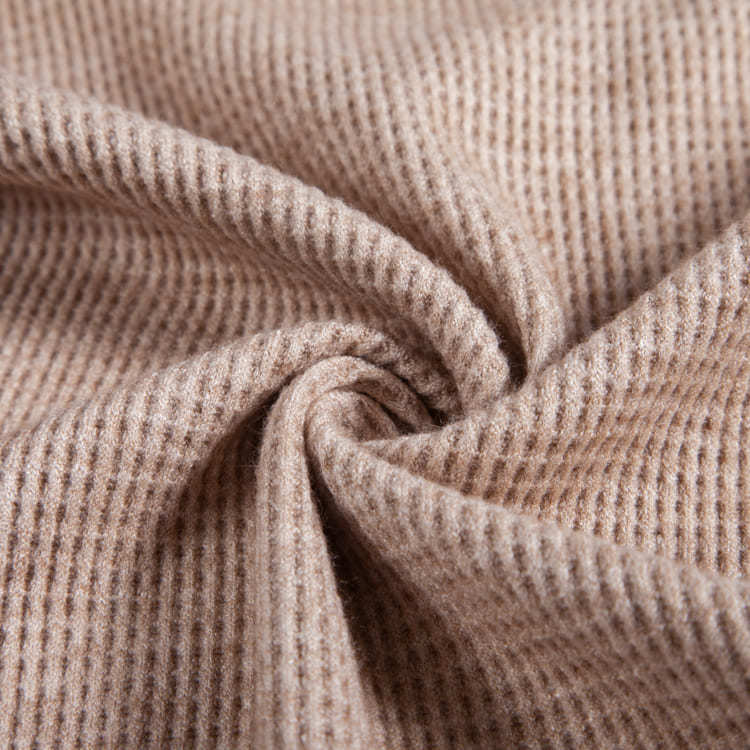 FH1006 Fake Cashmere Silver Yarn Waffle Fabric – Soft Textured Fabric for Sweaters, Cardigans, and Luxury Knitted Apparel