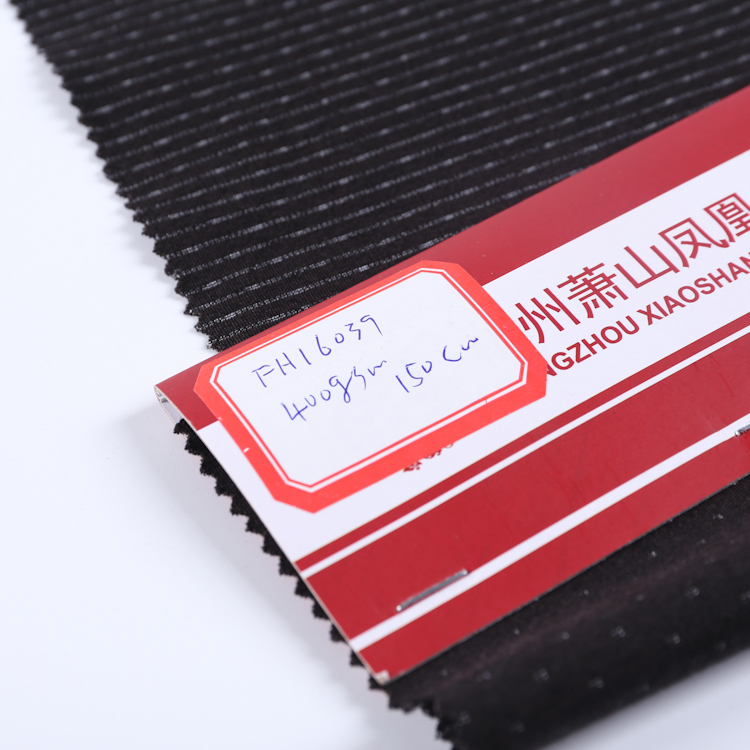 FH16039 Dot Stripe Double Layer NR Stretch Ponte Roma – Textured Warm Fabric for Coats, Structured Garments, and Layered Fashion