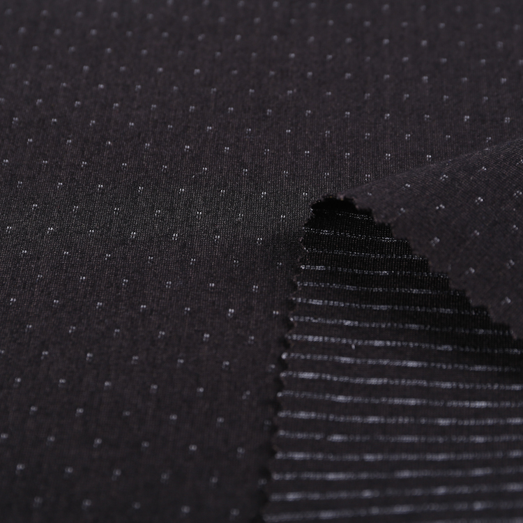 FH16039 Dot Stripe Double Layer NR Stretch Ponte Roma – Textured Warm Fabric for Coats, Structured Garments, and Layered Fashion